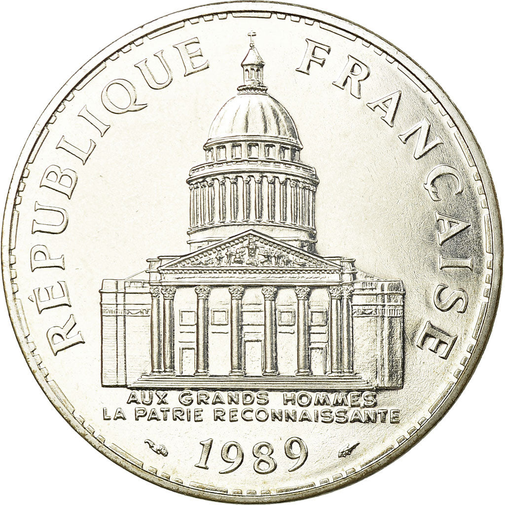 Coin, France, Panthéon, 100 Francs, 1989, Paris, MS(65-70), Silver, KM:951.1