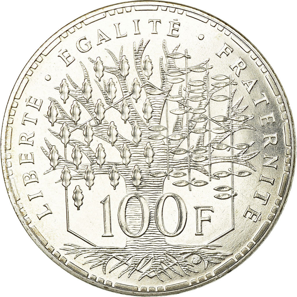 Coin, France, Panthéon, 100 Francs, 1989, Paris, MS(65-70), Silver, KM:951.1