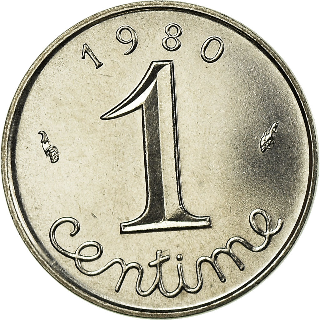 Moneta, Francia, Épi, Centime, 1980, Paris, FDC, Acciaio inossidabile, KM:928