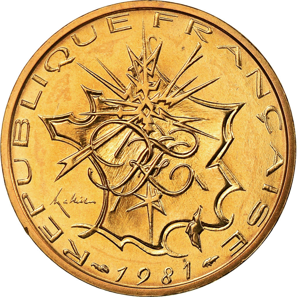 Coin, France, Mathieu, 10 Francs, 1981, Paris, MS(65-70), Nickel-brass, KM:940