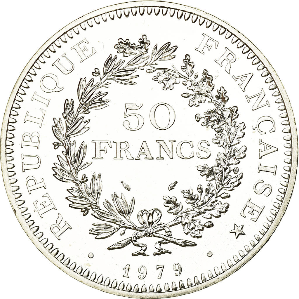 Coin, France, Hercule, 50 Francs, 1979, Paris, MS(65-70), Silver, KM:941.1