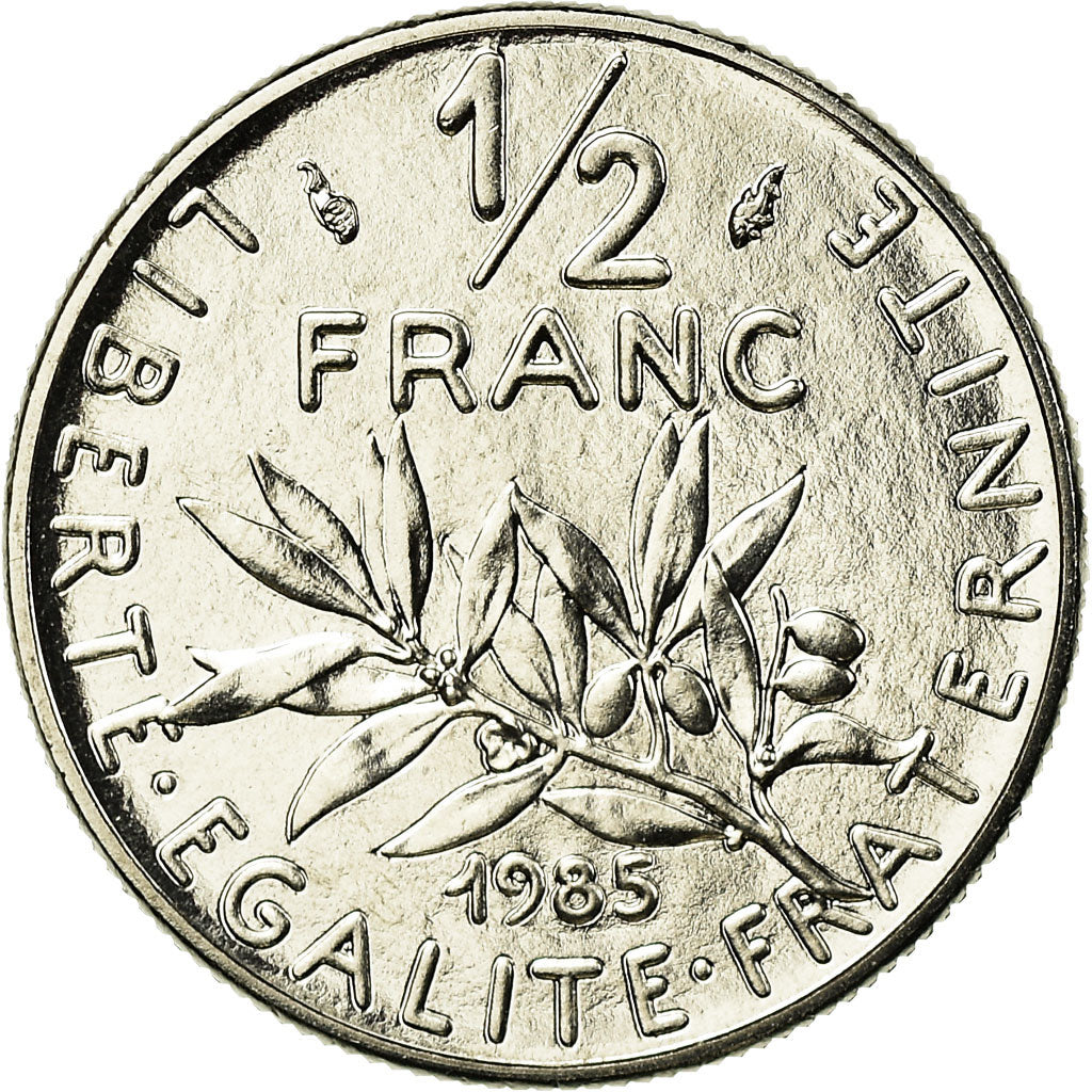 Moneta, Francia, Semeuse, 1/2 Franc, 1985, Paris, FDC, Nichel, KM:931.1