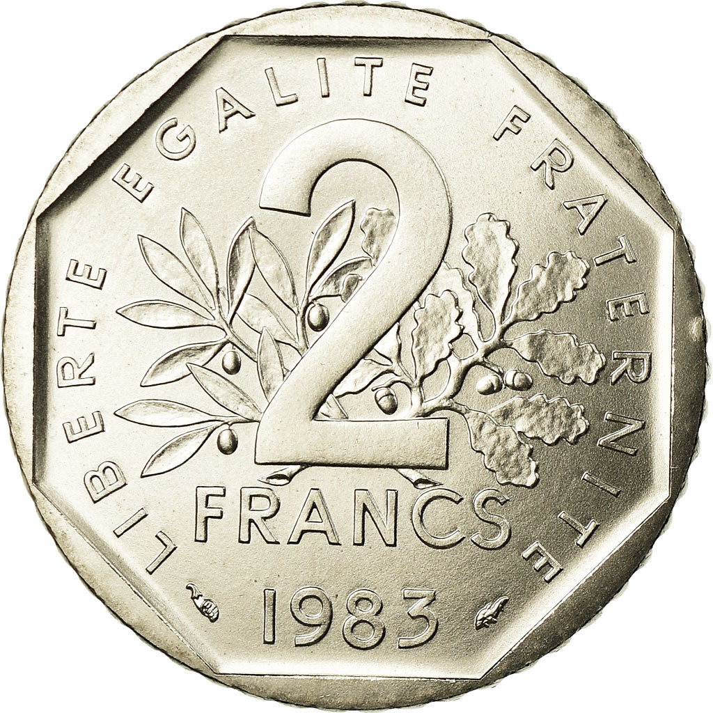 Coin, France, Semeuse, 2 Francs, 1983, Paris, MS(65-70), Nickel, KM:942.1