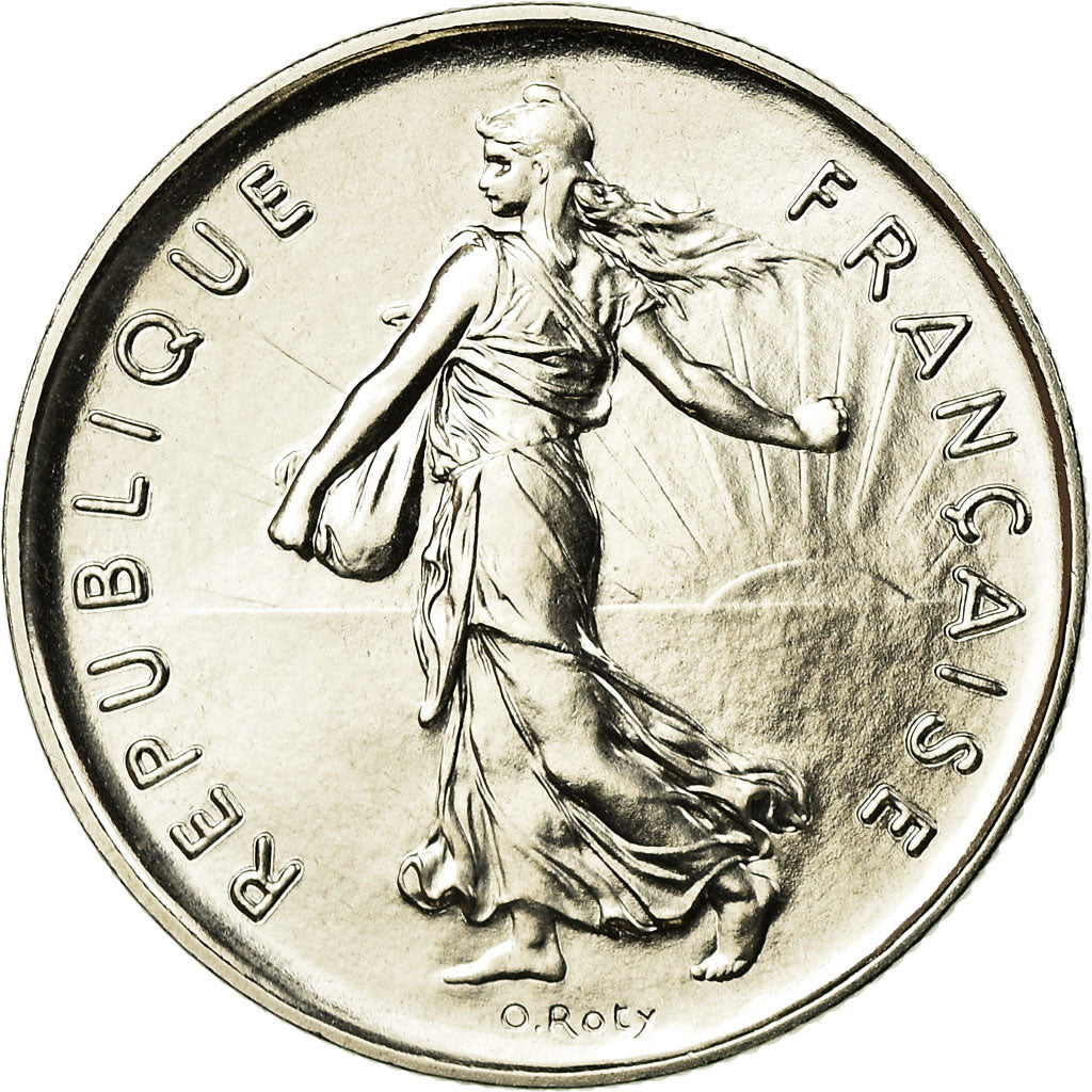 Moneta, Francia, Semeuse, 5 Francs, 1984, Paris, FDC, Nichel placcato