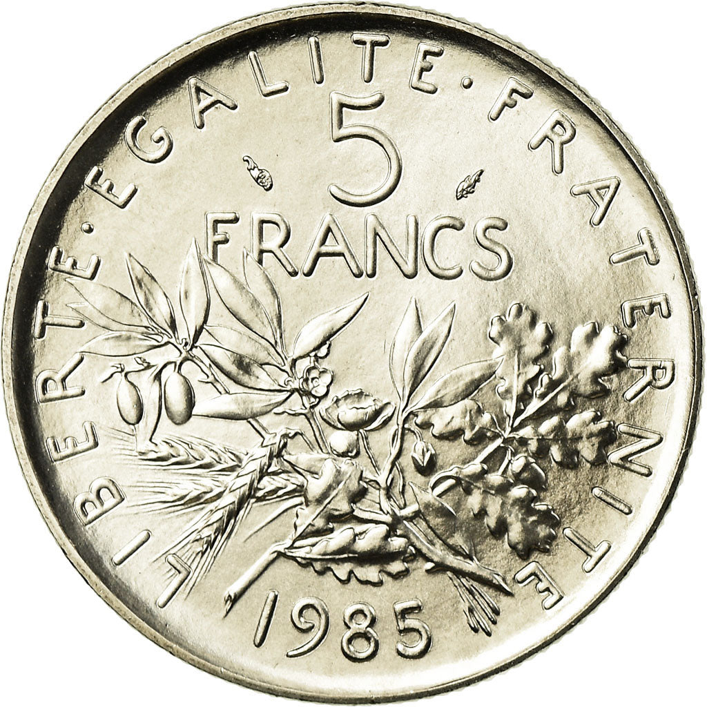 Münze, Frankreich, Semeuse, 5 Francs, 1985, Paris, STGL, Nickel Clad