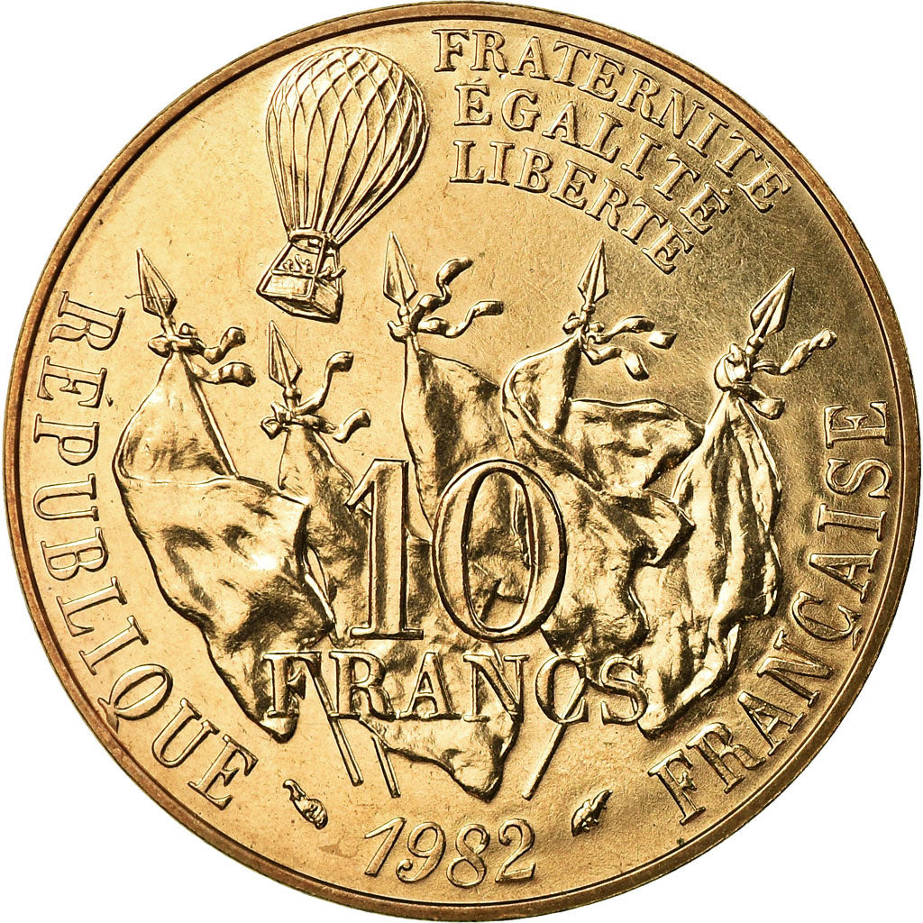 Coin, France, Gambetta, 10 Francs, 1982, Paris, MS(65-70), Nickel-Bronze