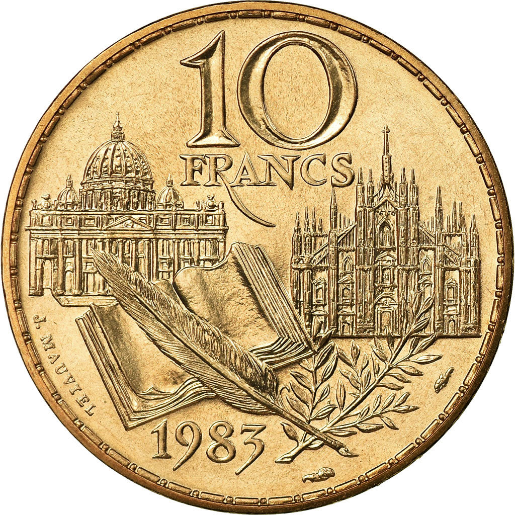 Monnaie, France, Stendhal, 10 Francs, 1983, Paris, FDC, Nickel-Bronze
