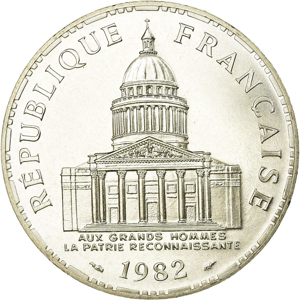 Coin, France, Panthéon, 100 Francs, 1982, Paris, MS(65-70), Silver, KM:951.1