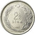 Moneta, Turcja, 2-1/2 Lira, 1962, EF(40-45), Stal nierdzewna, KM:893.1