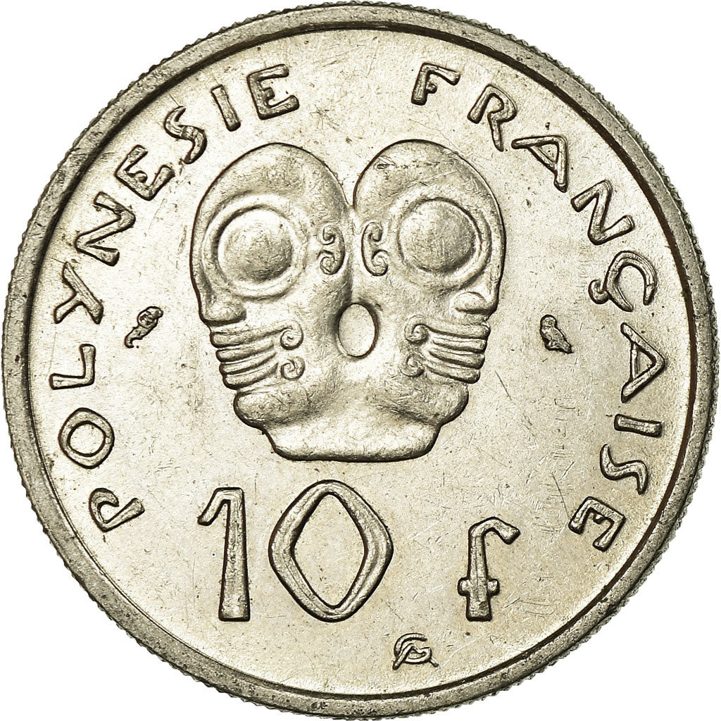 Moeda, Polinésia Francesa, 10 Francs, 1972, Paris, EF(40-45), Níquel, KM:8