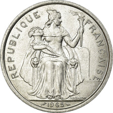 Coin, French Polynesia, 5 Francs, 1965, AU(55-58), Aluminum, KM:4