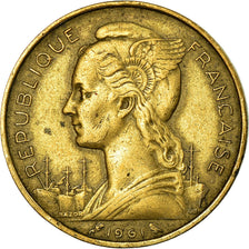 Coin, Réunion, 20 Francs, 1961, EF(40-45), Aluminum-Bronze, KM:11