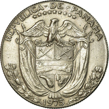 Coin, Panama, 1/2 Balboa, 1975, EF(40-45), Copper-Nickel Clad Copper, KM:12b