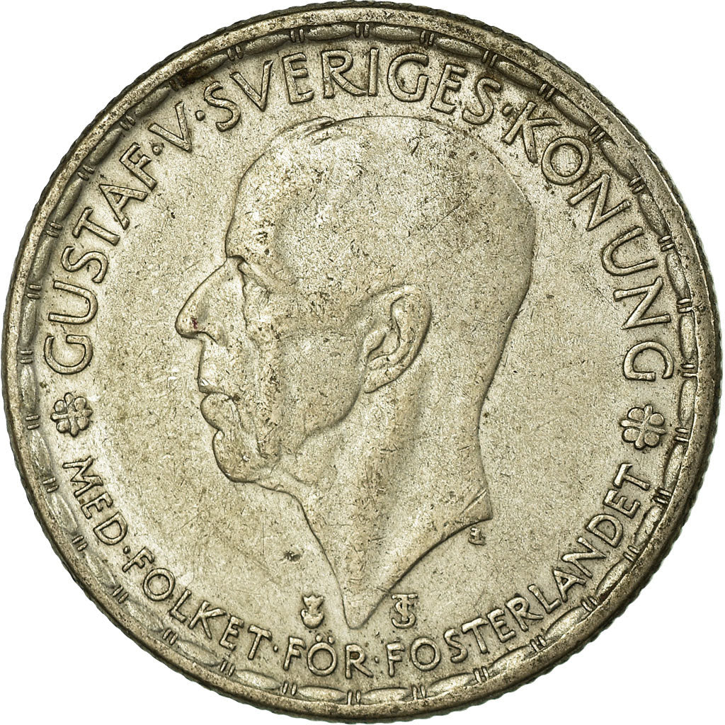 Coin, Sweden, Gustaf V, Krona, 1945, EF(40-45), Silver, KM:814