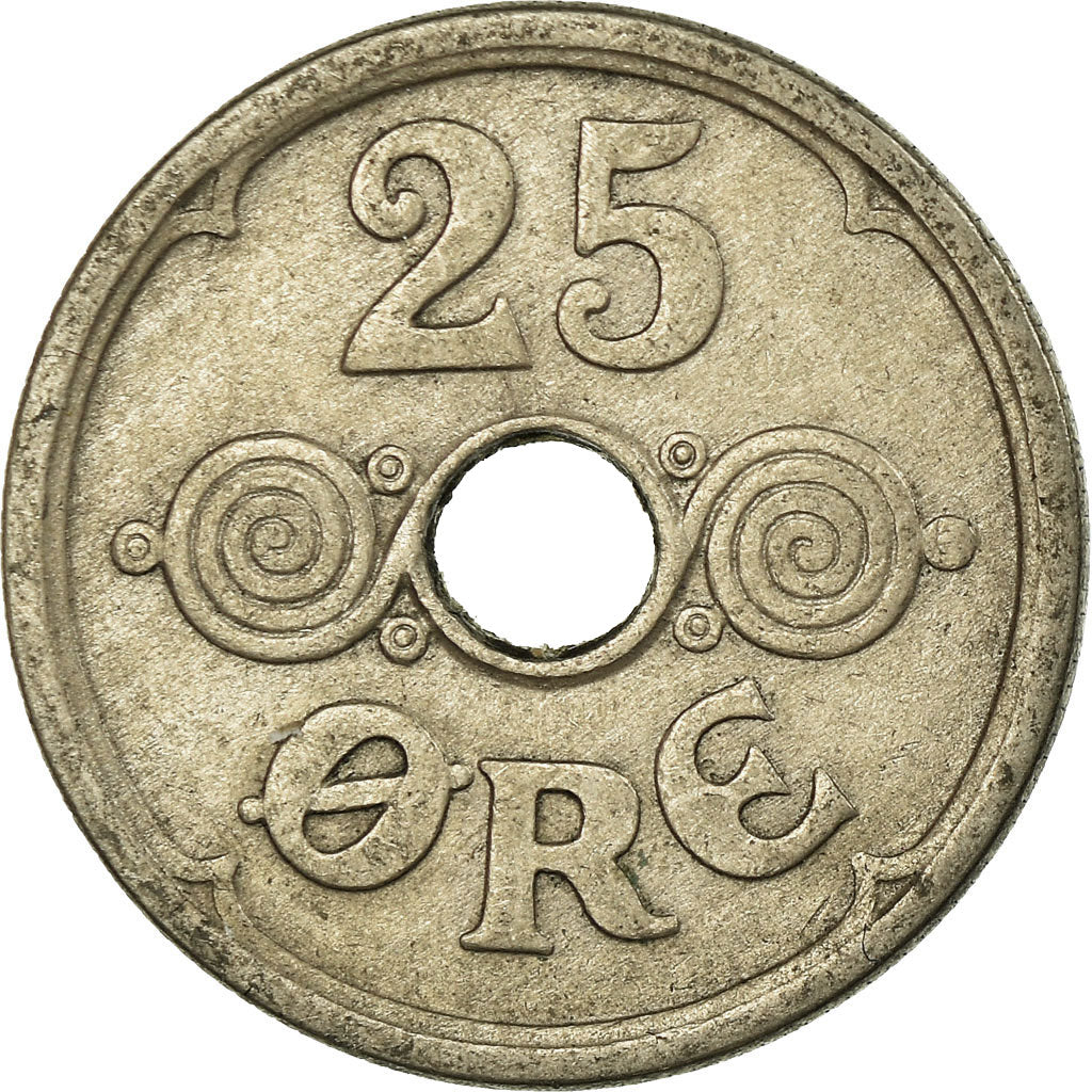 Monnaie, Danemark, Christian X, 25 Öre, 1939, Copenhagen, TTB, Copper-nickel