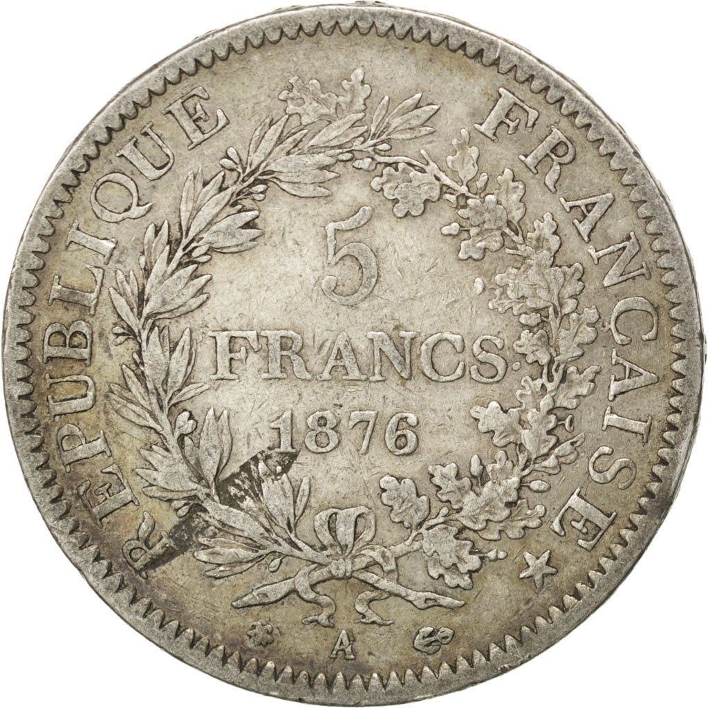 Troisième République, 5 Francs Hercule 1876 A, KM 820.1