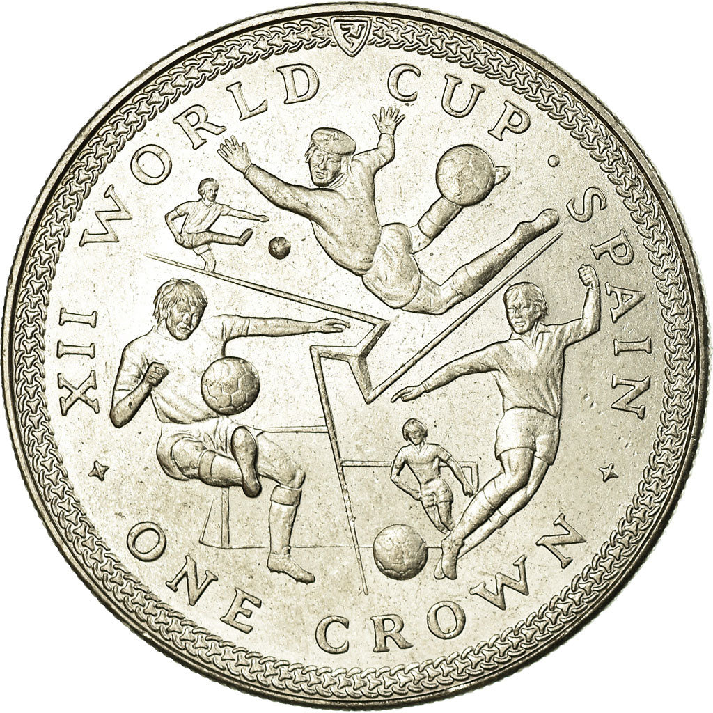 Coin, Isle of Man, Elizabeth II, Crown, 1982, Pobjoy Mint, AU(55-58)