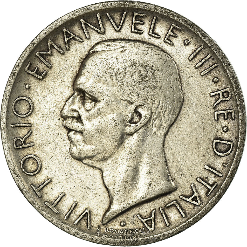Coin, Italy, Vittorio Emanuele III, 5 Lire, 1926, Rome, EF(40-45), Silver