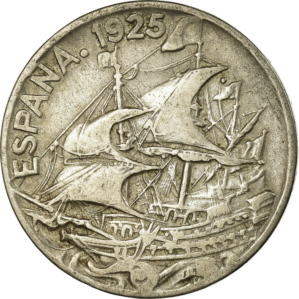 Coin, Spain, Alfonso XIII, 25 Centimos, 1925, Madrid, VF(30-35), Copper-nickel