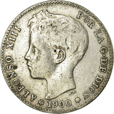 Coin, Spain, Alfonso XIII, Peseta, 1900, VF(30-35), Silver, KM:706