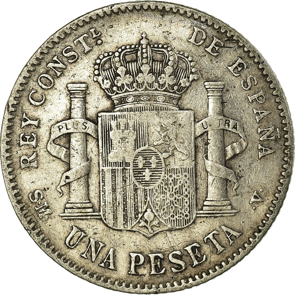 Coin, Spain, Alfonso XIII, Peseta, 1900, VF(30-35), Silver, KM:706