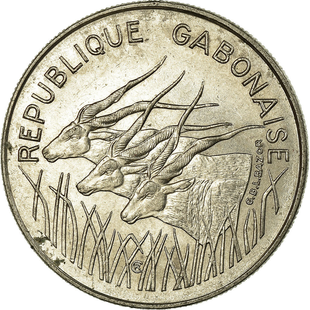 Coin, Gabon, 100 Francs, 1971, Paris, EF(40-45), Nickel, KM:12