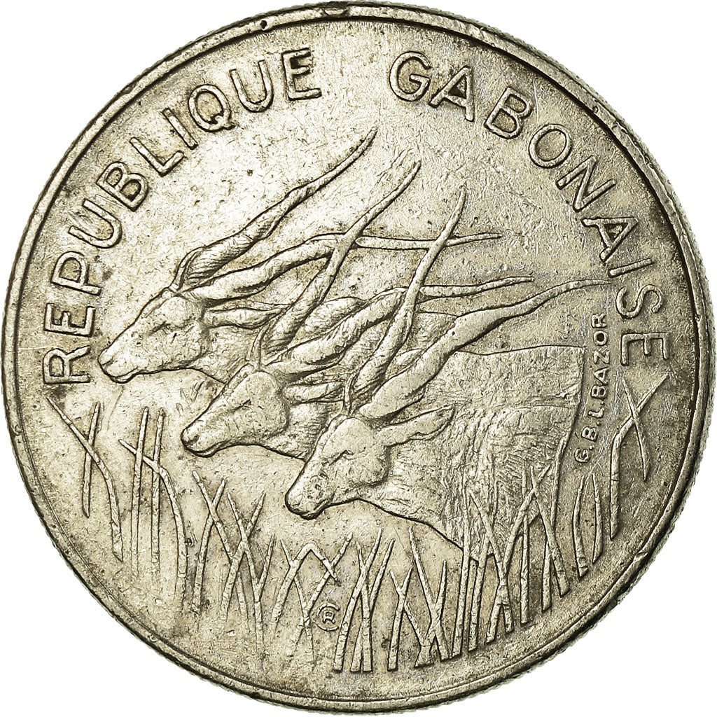 Coin, Gabon, 100 Francs, 1972, Paris, EF(40-45), Nickel, KM:12