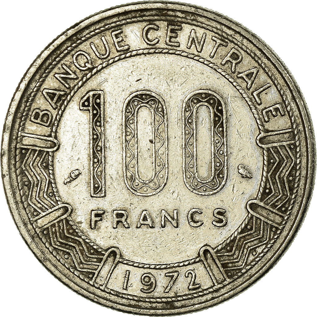 Coin, Gabon, 100 Francs, 1972, Paris, EF(40-45), Nickel, KM:12