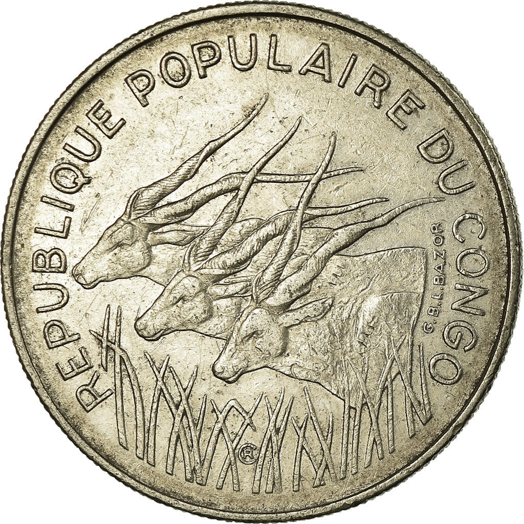 Coin, Congo Republic, 100 Francs, 1971, Paris, EF(40-45), Nickel, KM:1