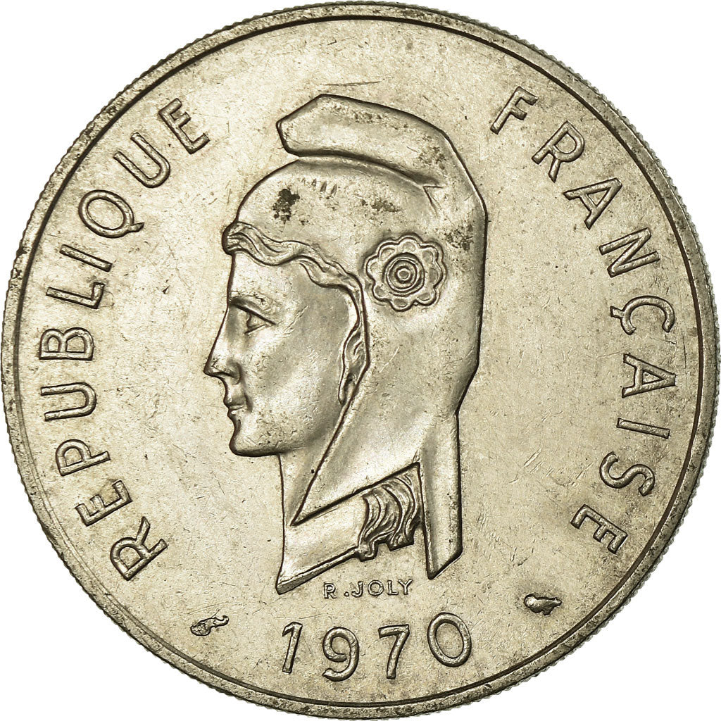 Coin, FRENCH AFARS & ISSAS, 100 Francs, 1970, Paris, EF(40-45), Copper-nickel