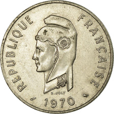 Coin, FRENCH AFARS & ISSAS, 100 Francs, 1970, Paris, EF(40-45), Copper-nickel