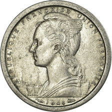 Moeda, África Equatorial Francesa, Franc, 1948, Paris, EF(40-45), Alumínio