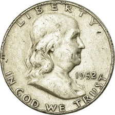 Coin, United States, Franklin Half Dollar, Half Dollar, 1952, U.S. Mint, Denver