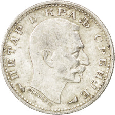 SERBIA, 50 Para, 1915, Paris, KM #24.5, EF(40-45), Silver, 18, 2.50