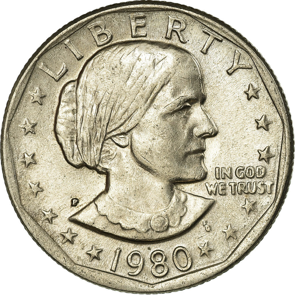 Coin, United States, Susan B. Anthony Dollar, Dollar, 1980, U.S. Mint