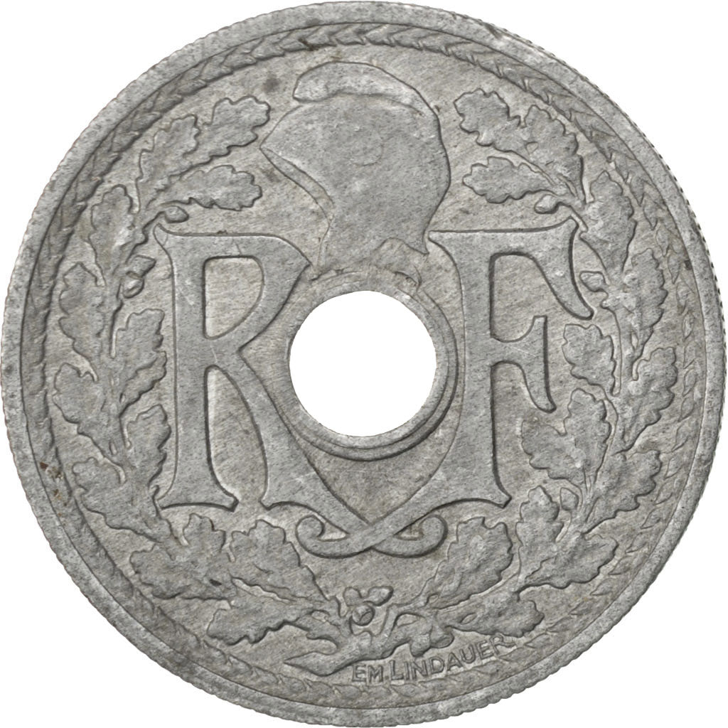 FRANCE, Lindauer, 20 Centimes, 1945, KM #907.1, EF(40-45), Zinc, Gadoury #324,..