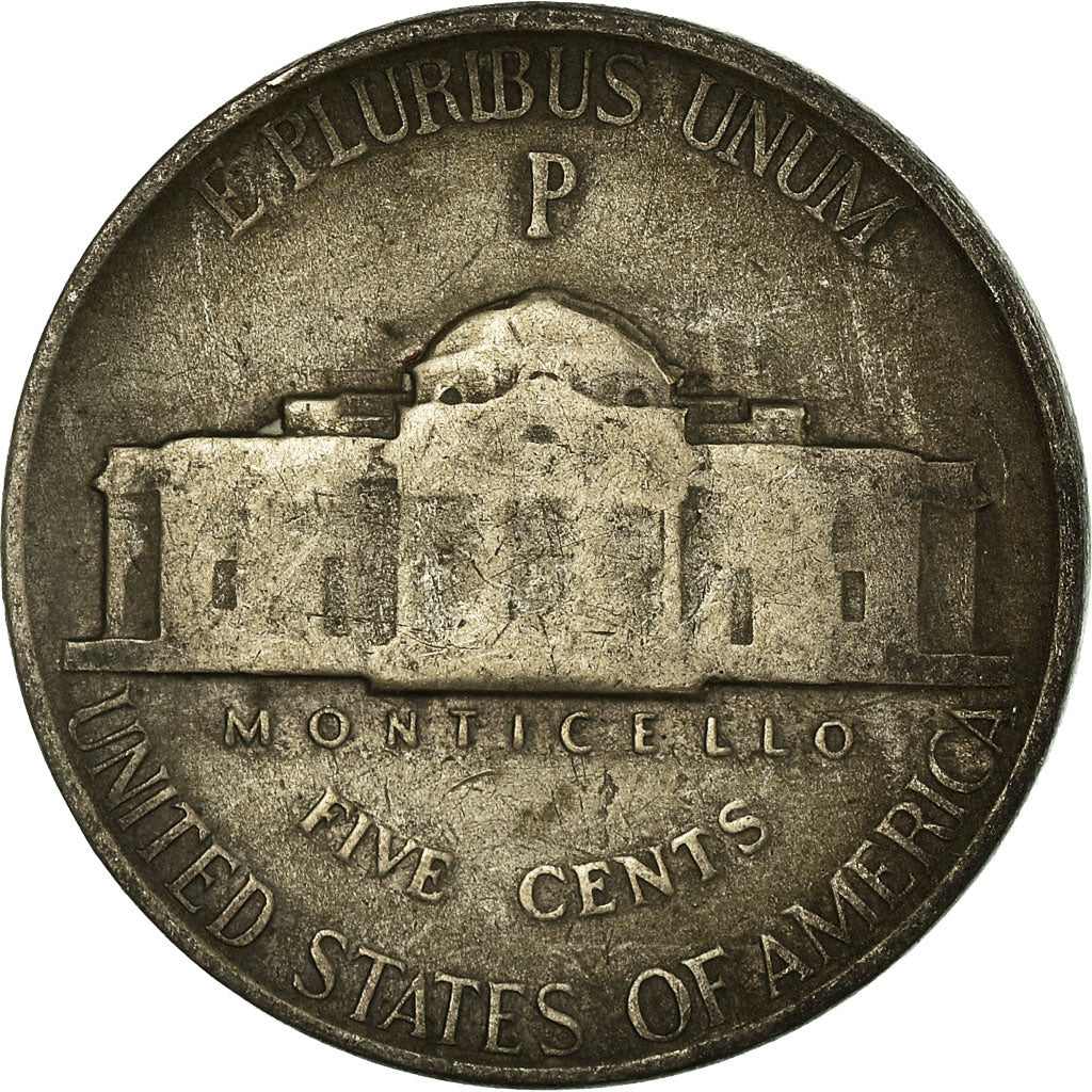 Münze, Vereinigte Staaten, Jefferson Nickel, 5 Cents, 1944, U.S. Mint