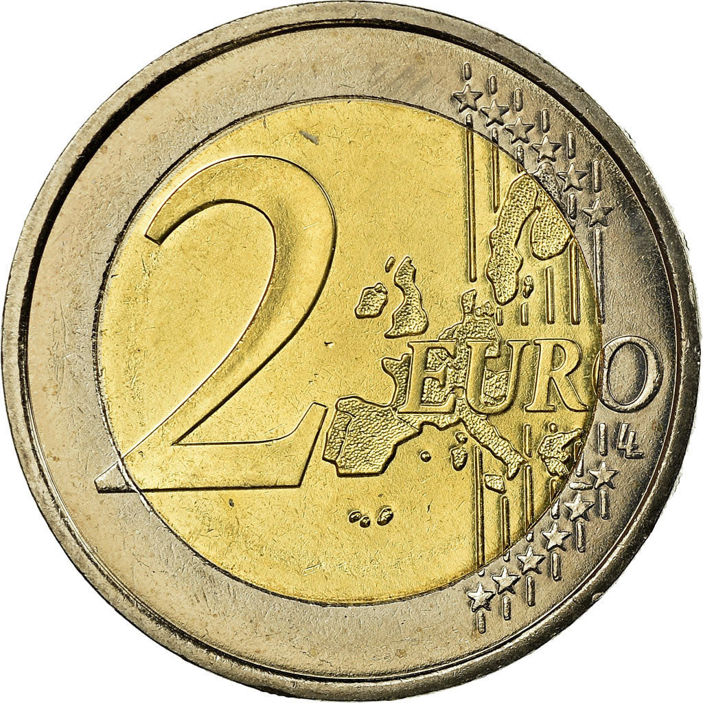França, 2 Euro, 2002, MS(65-70), Bimetálico, KM:1289