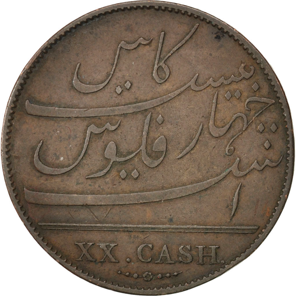 INDIA - BRITANNICA, MADRAS PRESIDENCY, 20 Cash, 1803, Soho Mint, Birmingham,...