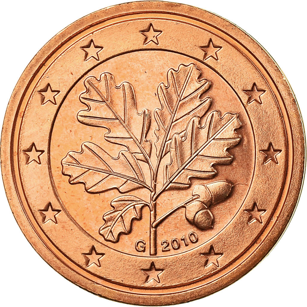 Niemcy - RFN, 2 Euro Cent, 2010, Karlsruhe, MS(65-70), Miedź platerowana