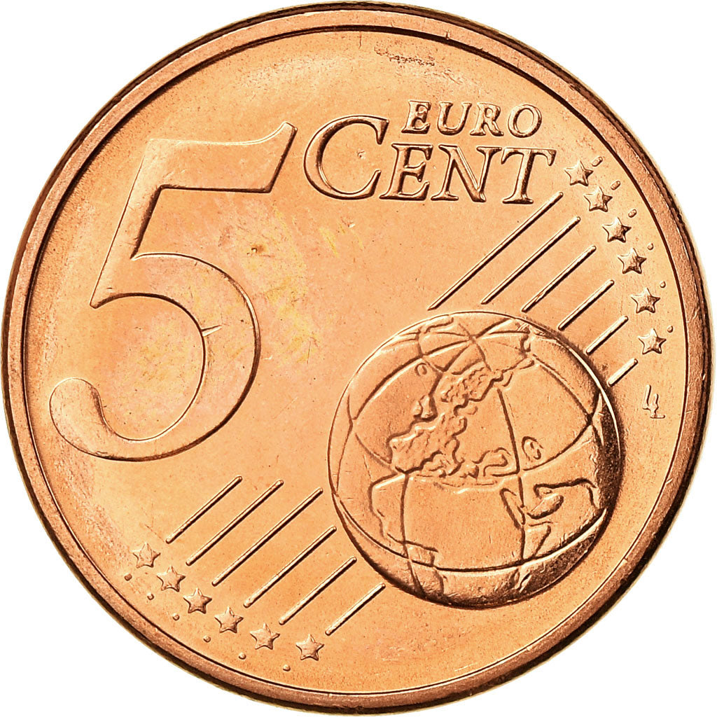 Niemcy - RFN, 5 Euro Cent, 2009, Stuttgart, MS(65-70), Miedź platerowana