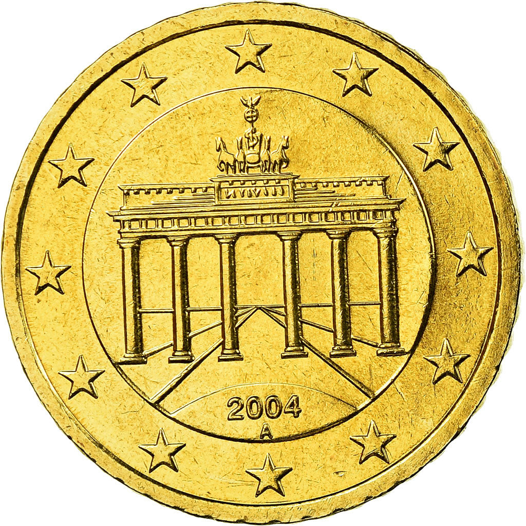 Niemcy - RFN, 50 Euro Cent, 2004, Berlin, MS(65-70), Mosiądz, KM:212