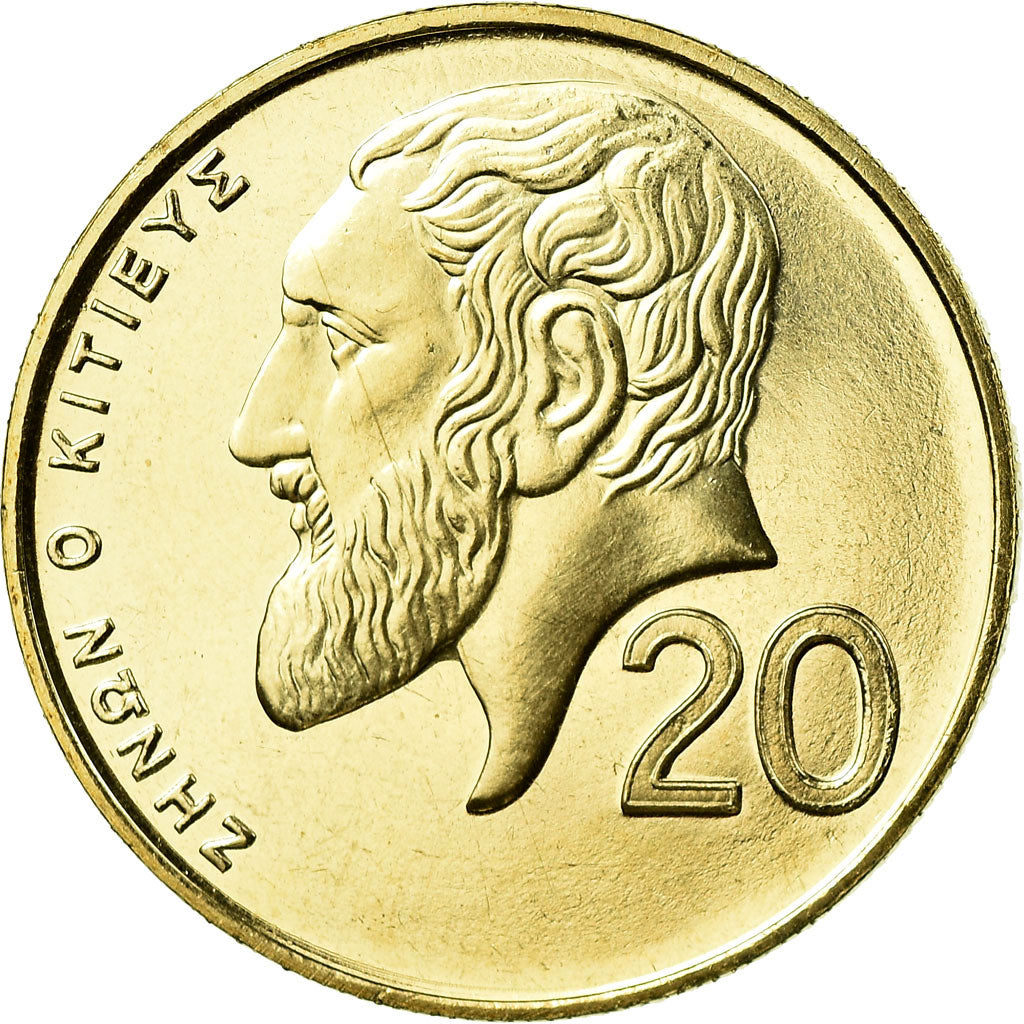 Munten, Cyprus, 20 Cents, 2001, UNC-, Nickel-brass, KM:62.2