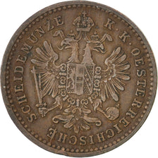 AUSTRIA, Kreuzer, 1881, KM #2186, EF(40-45), Copper, 19.25, 3.20
