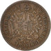 AUSTRIA, Kreuzer, 1881, KM #2186, EF(40-45), Copper, 19.25, 3.20