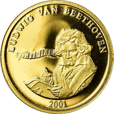 France, Médaille, Beethoven, Arts & Culture, 2001, Proof, FDC, Or