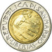 Coin, San Marino, 500 Lire, 1985, Rome, MS(63), Bi-Metallic, KM:181