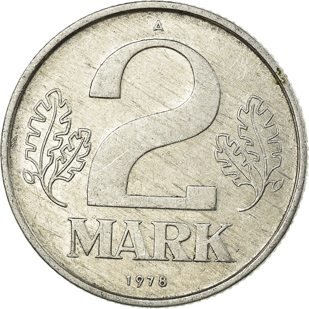 Moneta, REPUBBLICA DEMOCRATICA TEDESCA, 2 Mark, 1978, Berlin, BB, Alluminio