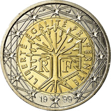France, 2 Euro, 1999, MS(65-70), Bi-Metallic, KM:1289