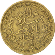 TUNISIA, 5 Francs, 1946, Paris, KM #273, AU(50-53), Aluminum-Bronze, Lecompte...